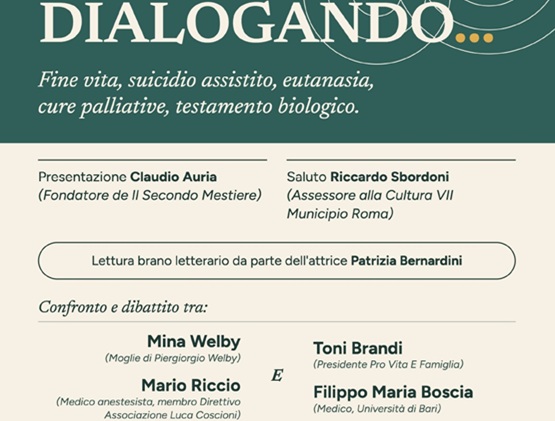 Dialogando… Fine vita, suicidio assistito, eutanasia, cure palliative, testamento biologico 1